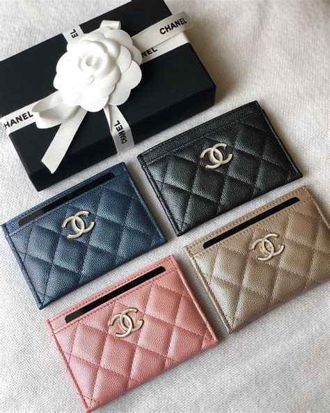 chanel white card holder|Chanel card holder price.